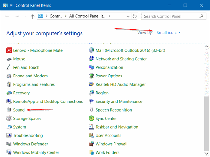 Disable Notification Sound in Windows 10 step6