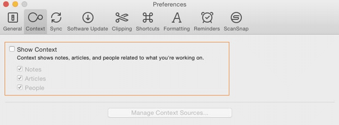 Disable Related to what you're working on in evernote picture5