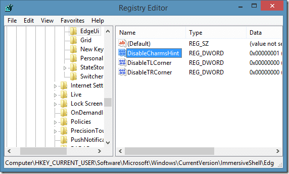 Disable Sidebar In Windows 8.1 Step6