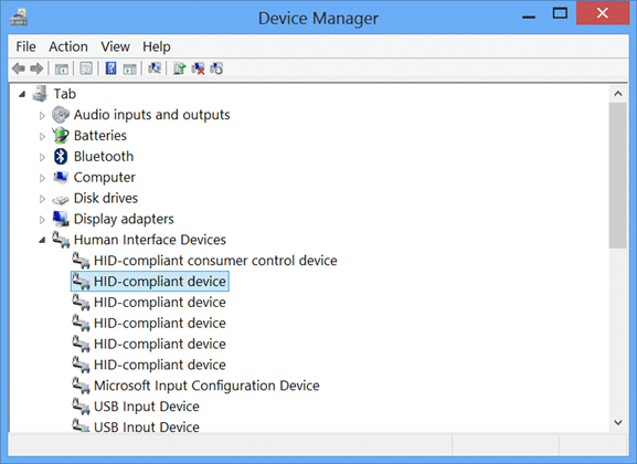 Disable Touch Input Windows 8 Step1