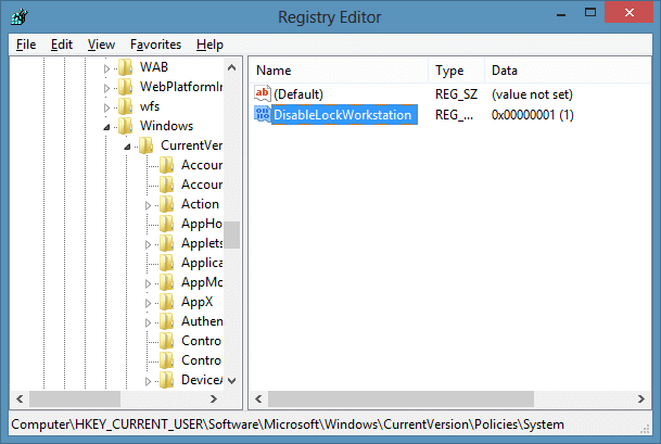 Disable Windows L Keyboard Shortcut In Windows