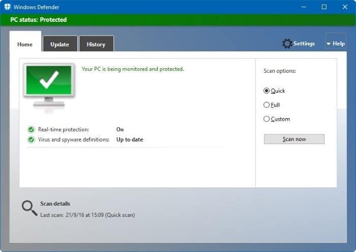 Disable Windows defender Windows 10