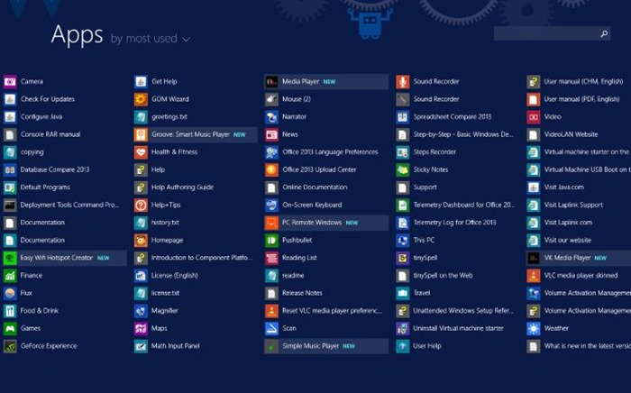 Disable highlighting newly installed apps in Windows 8.1 apps screen
