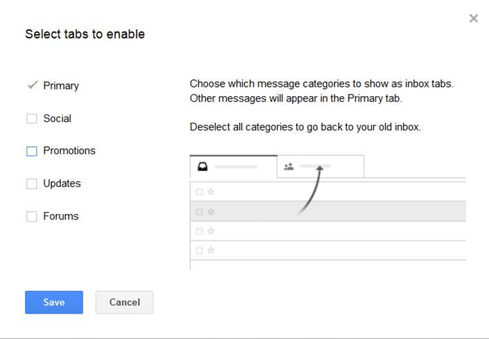 Disable tabs in Gmail (2)