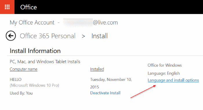 Downgrade Microsoft Office 2016 to 2013 step2