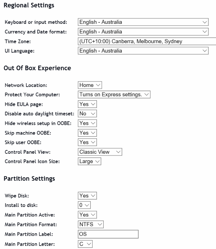 Download Unattend.xml file to automate Windows 10 installation pic2