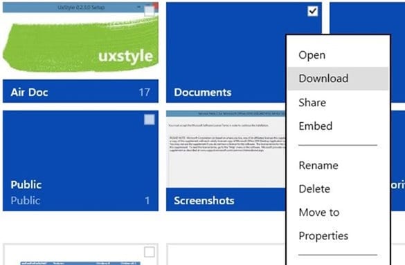 Download documents and photos from OneDrive picture