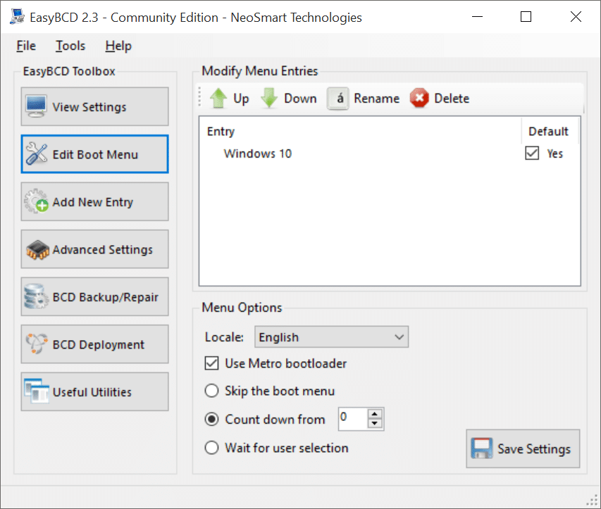 EasyBCD 2.3 for Windows 10 pic3