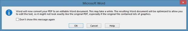 Edit PDF in Office 2013 Picture1