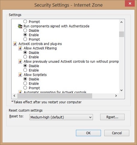 Enable Adobe Flash Player in Internet Explorer step7