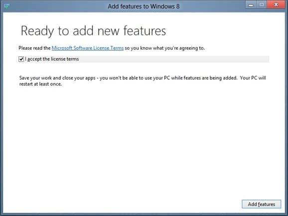 Enable Media Center in Windows 8 Step3