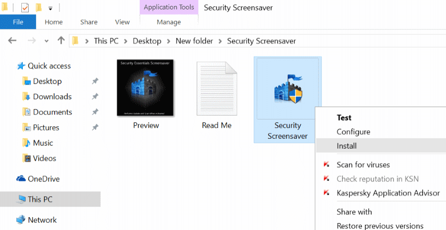 Enable Screen saver in Windows 10 pic5