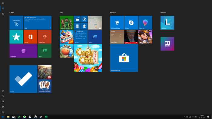 enable full screen start menu in Windows 10