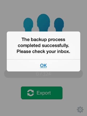 Export iPhone photos as CSV or vCard format step99