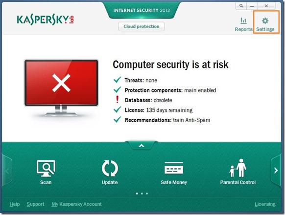 Export or Import Kaspersky Settings