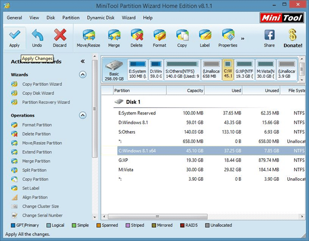 Extend System Partition In Windows 8.1 Method 1 Step5