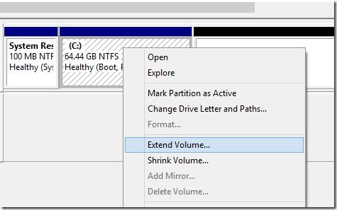 Extend System Partition in Windows 8.1 Step4