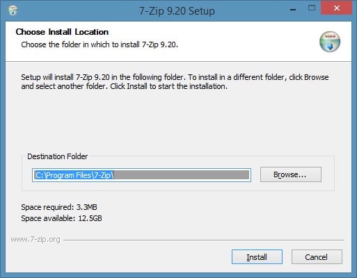 Extract or open RAR files in Windows using 7zip step3
