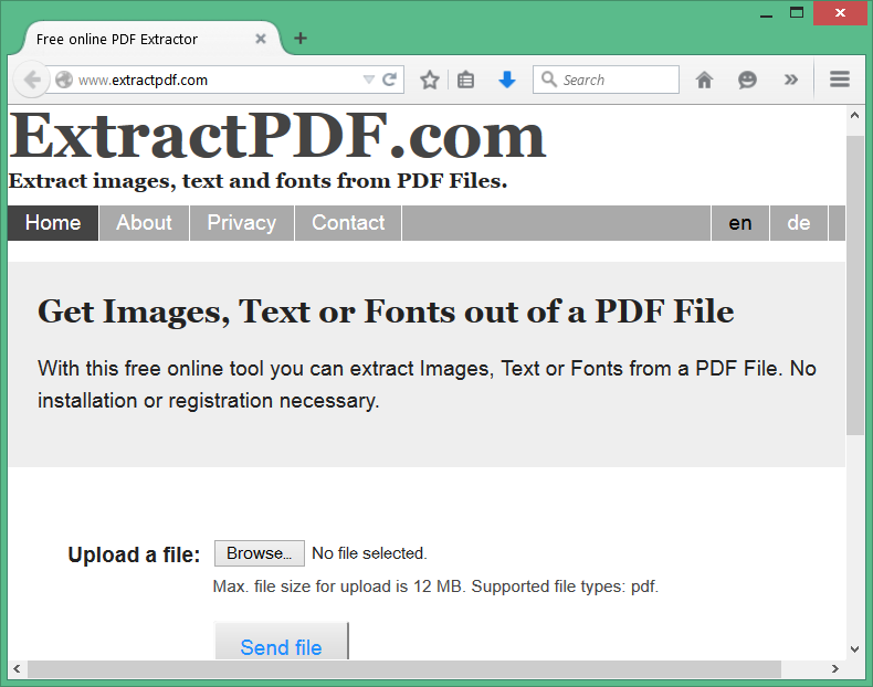 Extract text from PDF files method1