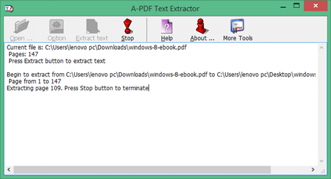 Extract text from PDF files method5