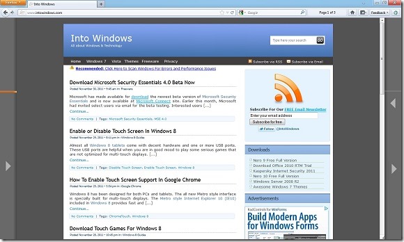 Firefox For Touch Screen