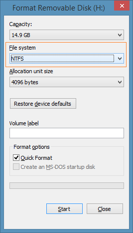 Fix The File is Too Large for the Destination File System Error Step2