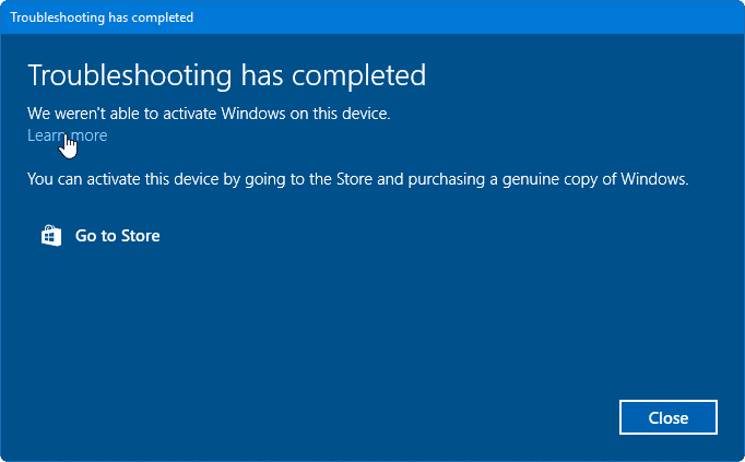 Fix activation issues in Windows 10 with this troubleshooter pic3