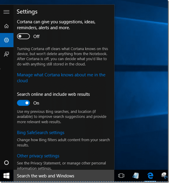Fix to Cortana not working in Windows 10 pic1