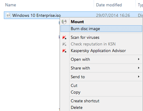 Fix to missing burn disc image option in context menu picture01