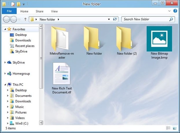 Folder Background picture in Windows 8.1
