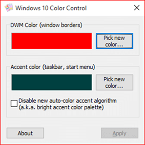 Free tools to tweak and customize Windows 10 Color Control