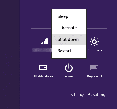 Full shutdown or cold boot in Windows 8.1 picture1