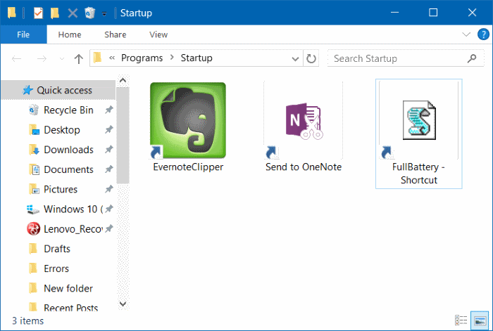 Get full battery notification in Windows 10 step4