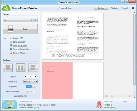 GreenCloudPrinter for Windows