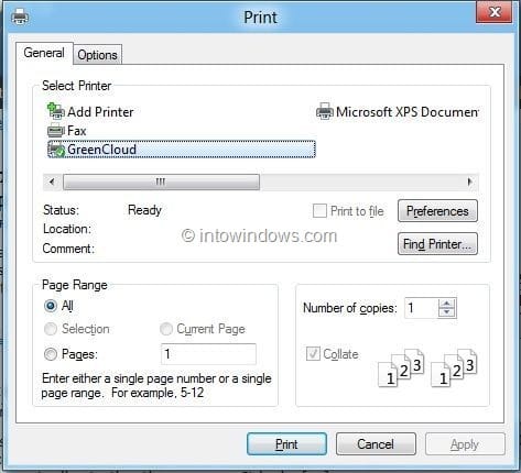 GreenCloudPrinter