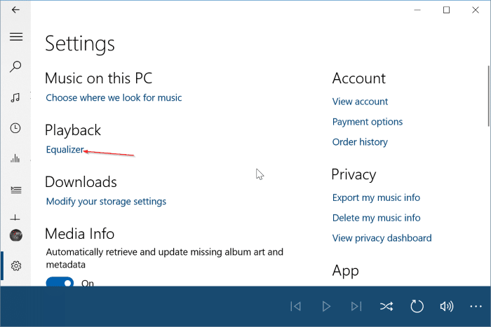 Groove Music Equilizer pic2