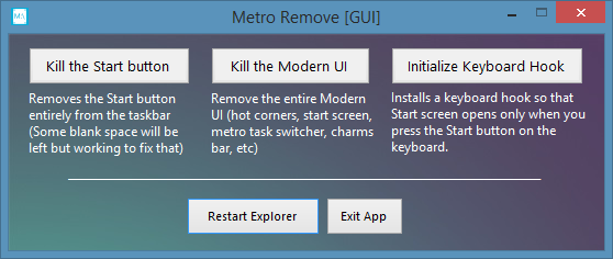 HIde Windows 8.1 Start Button