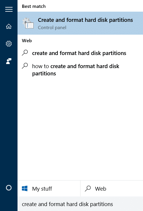 Hide Recovery Partition In Windows 10 step1