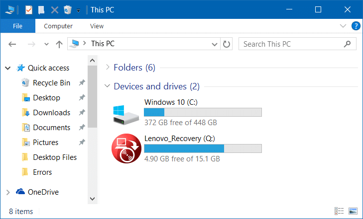 Hide Recovery Partition In Windows 10