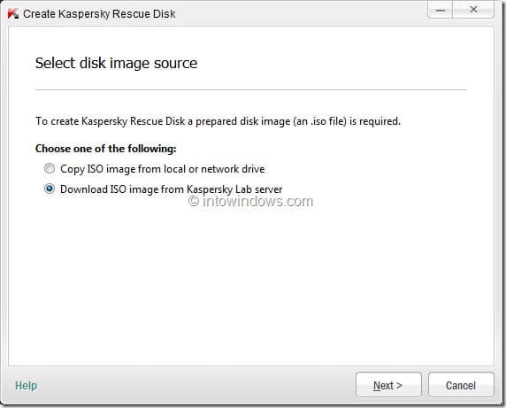 How To Create Kaspersky Rescue Disk USB Step3