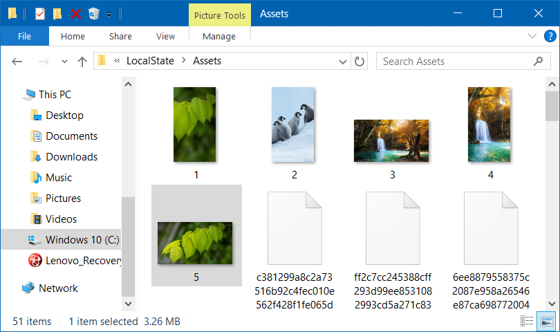 How to save Windows Spotlight Lock Screen Pictures In Windows 10 step6