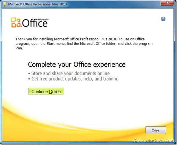 How to install office 2010