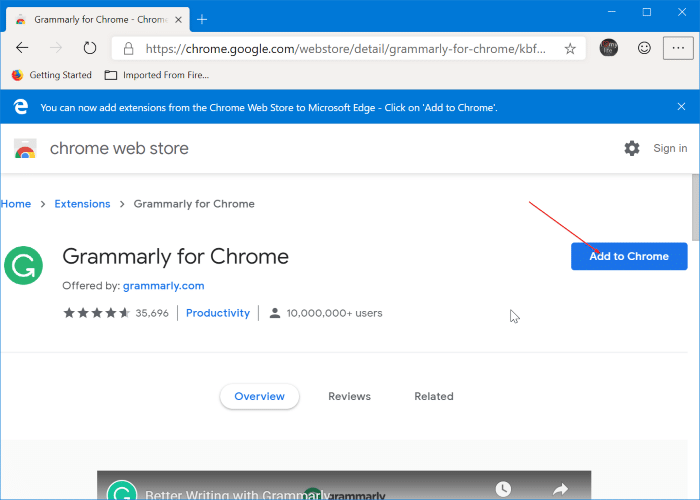 Install Chrome extensions on Microsoft Edge pic4