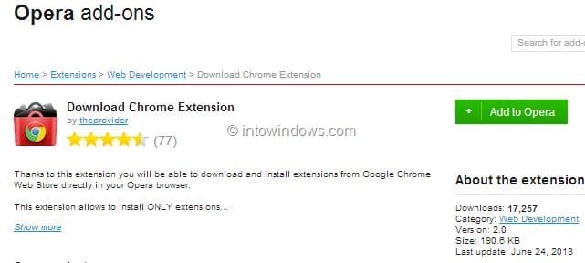 How To Install Google Chrome Extensions In Opera Browser pic2