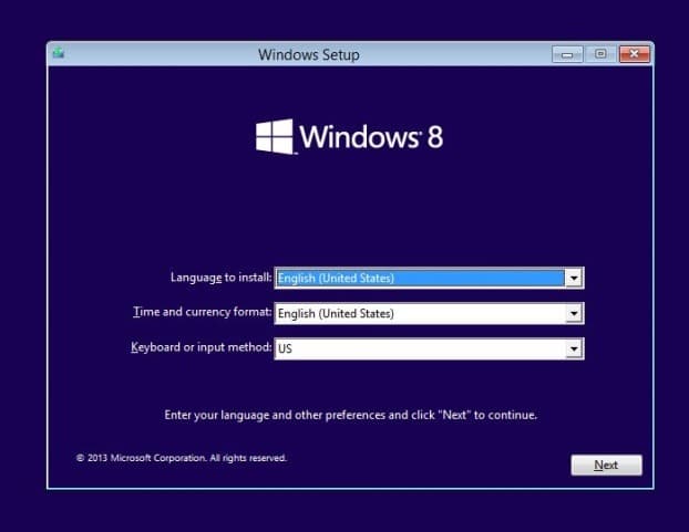 Install Windows 8.1 on SSD Step1
