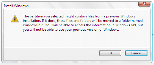 Install Windows formating the drive2