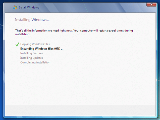 Install Windows formating the drive3