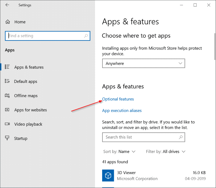 Install and Uninstall Paint in Windows 10 pic1