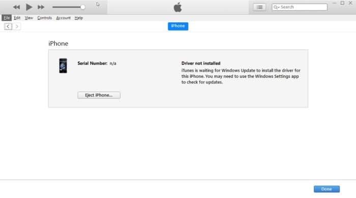 Install iPhone drivers in windows 10