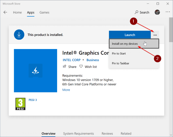 Install on my devices